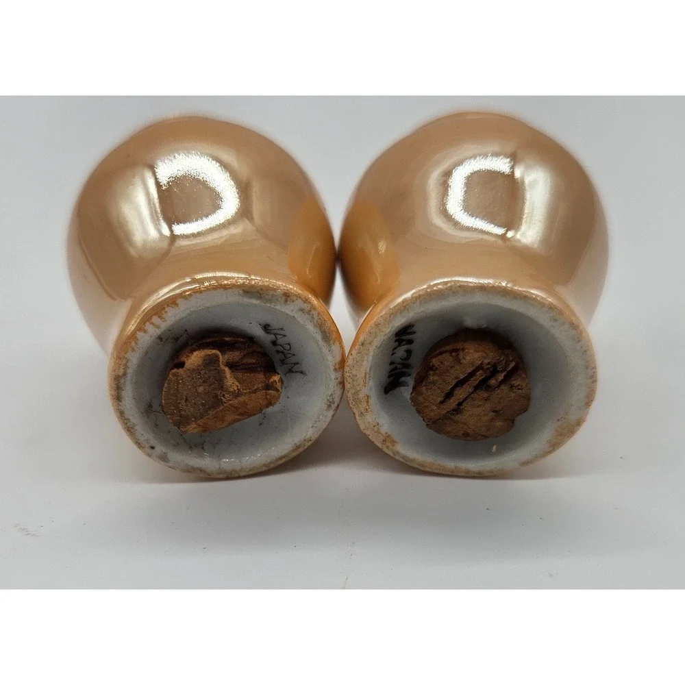 Vintage Lusterware Japan Ceramic Salt and Pepper Shakers Set Kitchen Table Decor